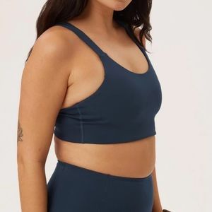 Girlfriend Collective Midnight Lou Bra Navy Blue Sports Bra